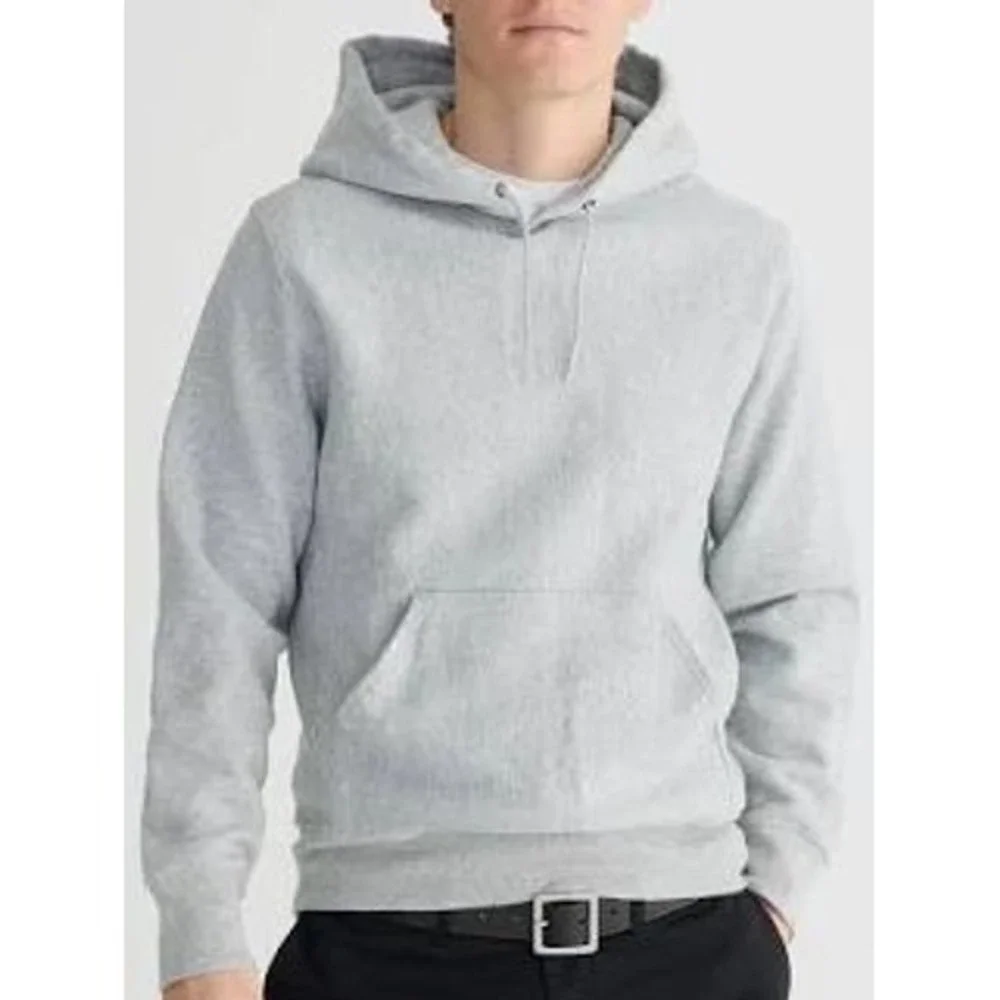 J. Crew Sportswear Heritage 14 oz Hoodie Gray Pullover Reverse Weave Style  XXL